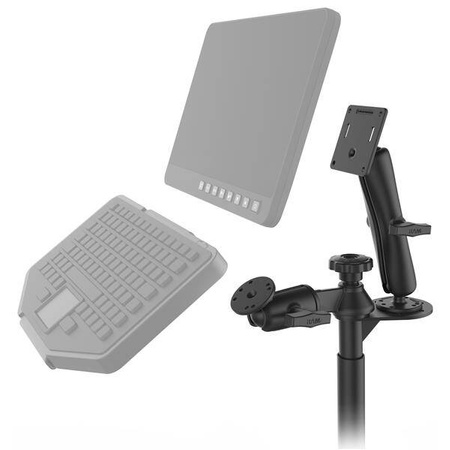 RAM® Tele-Pole™ with 8” & 9” Poles and Double Ball 75x75mm VESA Mount