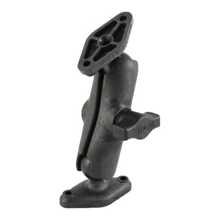 RAM® Composite Double Ball Mount with Two Diamond Plates - Medium