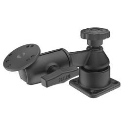 RAM® Poziome mocowanie wahacza 6" z okrągłą płytką kulową i gniazdem