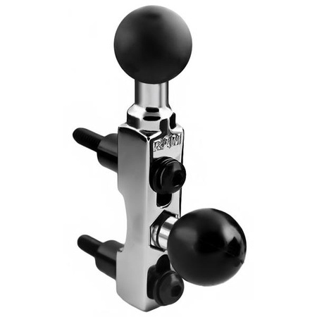 RAM® Chrome Motocyklowy zbiornik hamulca/sprzęgła Podwójna podstawa kulowa