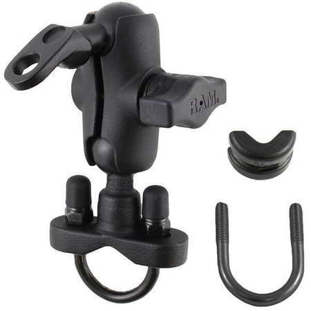 Podwójne mocowanie kulowe RAM® Handlebar U-Bolt z otworem 9 mm - krótkie