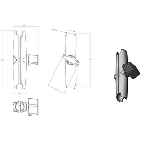 RAM® Double Socket Arm - A Size Long