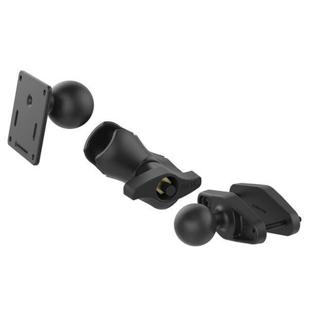 RAM® 4" Square Post Clamp Mount with 75x75mm VESA Plate