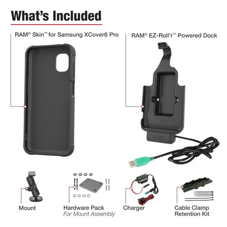 RAM® EZ-Roll'r™ Dock & Dashboard Mount for Samsung XCover6 Pro