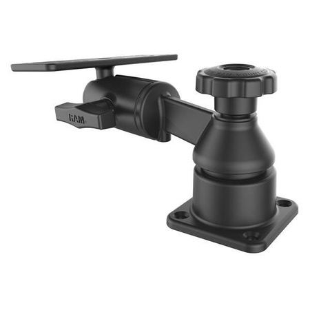 RAM® Poziome mocowanie wahacza 6" z kulką i gniazdem prostokątnym