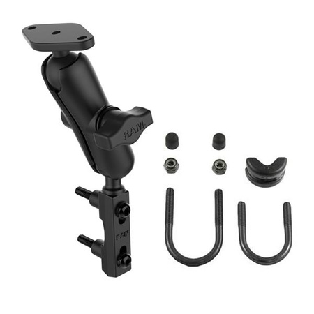 RAM® Motorcycle Brake/Clutch Reservoir Mount with Diamond Plate - Medium