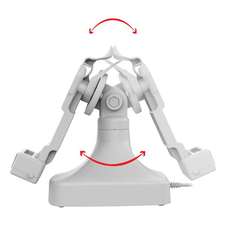 GDS® Uni-Conn™ uchylno-obrotowa stacja dokująca z USB-C + dane - szary