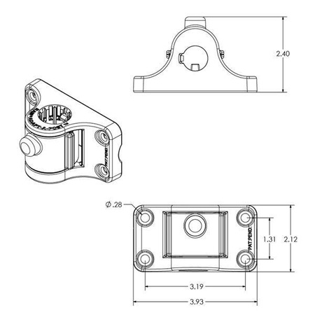 RAM® Universal Adapt-A-Post™ podstawa do wiercenia w przegrodzie