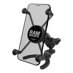 Duży uchwyt na telefon RAM® X-Grip® z dużą podstawą zbiornika paliwa